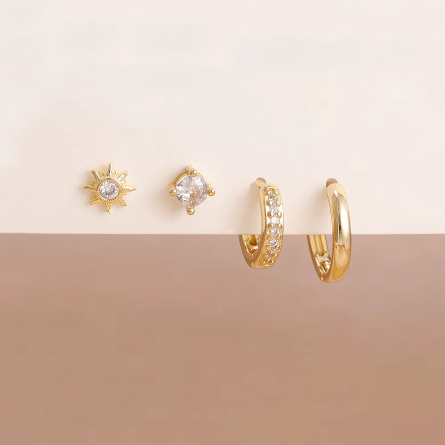 Maodane Ohrring-Set, Kristall, Gold, Damen - Bild 3