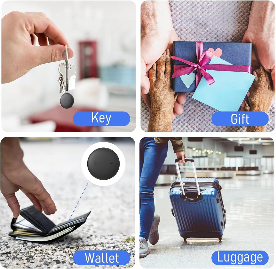 HENNCER GPS-Tag Air Tracker Smart Bluetooth-Tracker als Schlüsselfinder und Gegenstandsfinder für Apple Find My (nur iOS) in Schwarz oder Weiß - Bild 3