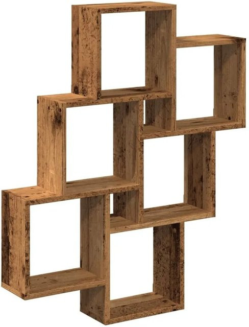 vidaXL Würfelregal in Altholz-Optik braun aus Holzwerkstoff, B/T/H: 78 x 15 x 93 cm - Bild 1