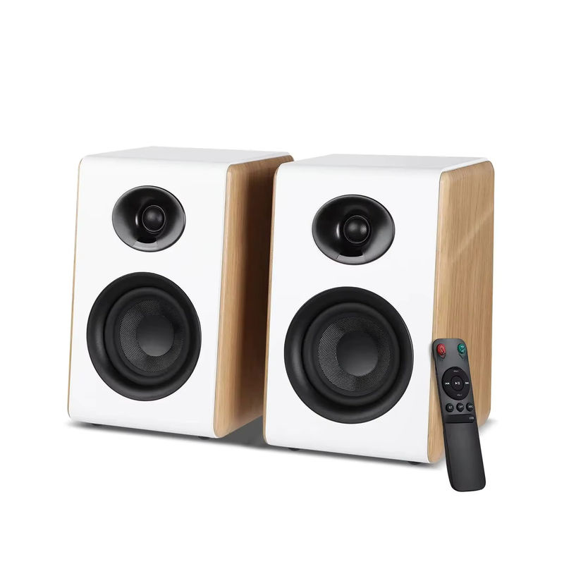 AIYIMA S600 Bluetooth-Regallautsprecher Aktive HiFi-Heim-Audio in weißem Holz mit Subwoofer und ARC/USB/RCA-Eingängen - Bild 6