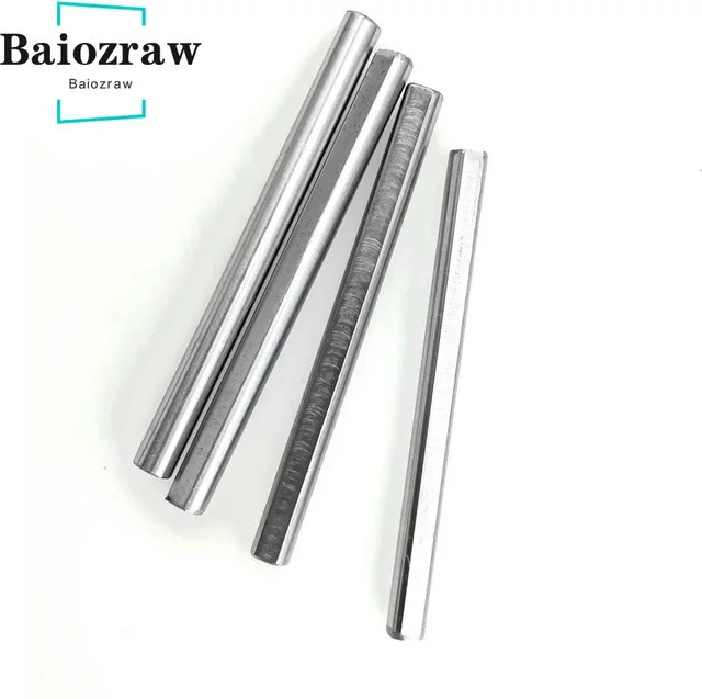 Baiozraw Lagerstahlstange Typ D mit Wellenschliff flach rund in Silber, Durchmesser: 5 mm, für ERCF V2, SMuFF V5 BOM und VORON 3D-Drucker - Bild 1