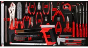 KS Tools Zangen- und Messwerkzeug-Satz in roter Schaumstoffeinlage, 36-teilig - Bild 1