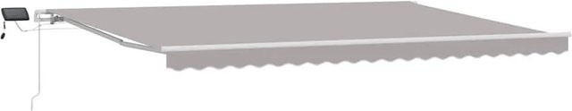 vidaXL Einziehbare Markise Hellgrau aus Stoff und Stahl B: 500 cm, T: 350 cm, H: 165 cm - Bild 1