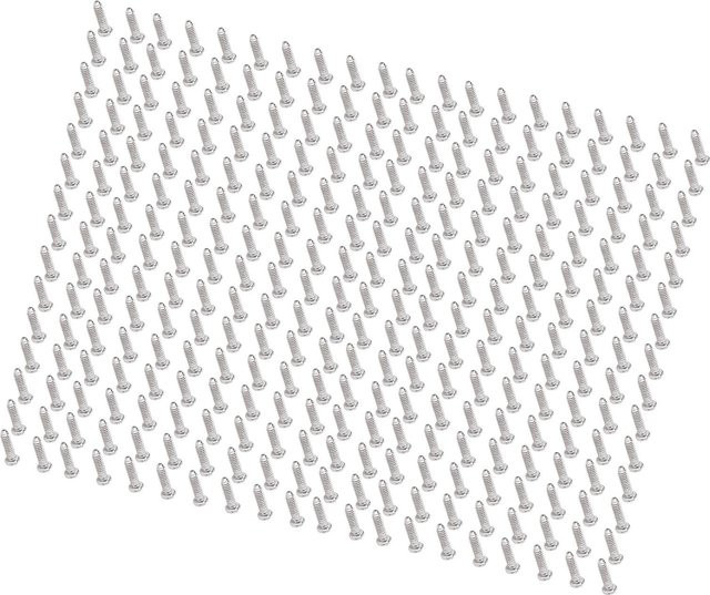Koogeelife Brillenreparaturschrauben-Set aus Legierung in Silber mit 300 Stück für Brillen und Nasenpads - Bild 1