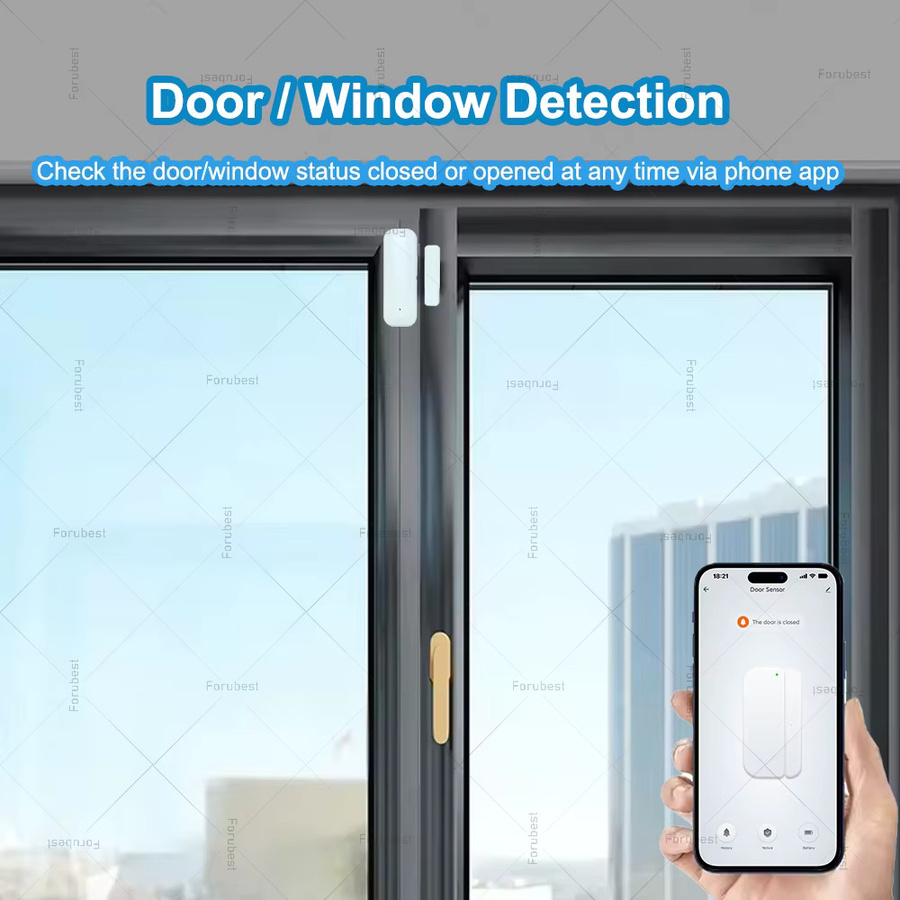 Tuya Zigbee Smart Tür- und Fenstersensor Kontakt Sensor in Weiß zur Home Security mit Z2MQTT Kompatibilität - Bild 3