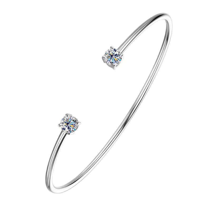 BXINY Armreifen 925 Silber, Moissanit, Damen - Bild 5