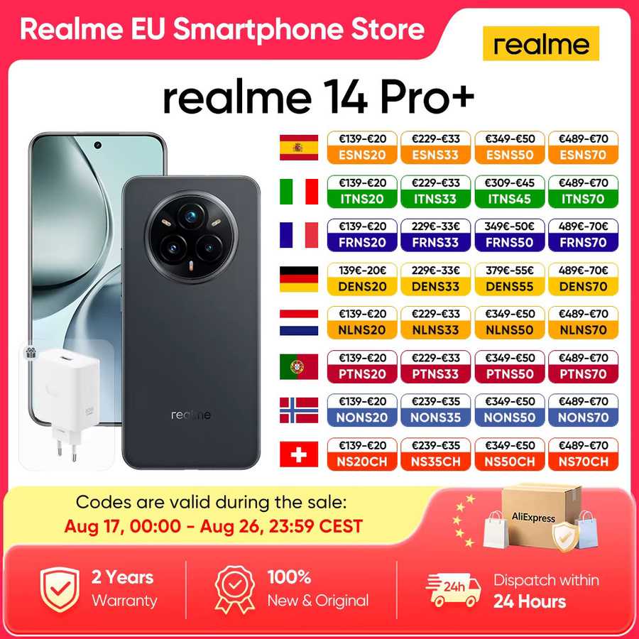 realme 14 Pro+ 5G Android-Smartphone in Grau mit 256 GB Speicher, Sony IMX896 OIS-Kamera, Qualcomm Snapdragon 7s Gen 3, 6,83 Zoll 120-Hz-Display und 5260-mAh-Akku - Bild 2