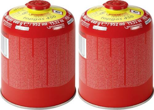 Rothenberger Industrial Gaskartusche, 2 Stück, 880 g pro Kartusche, Rot - Bild 1