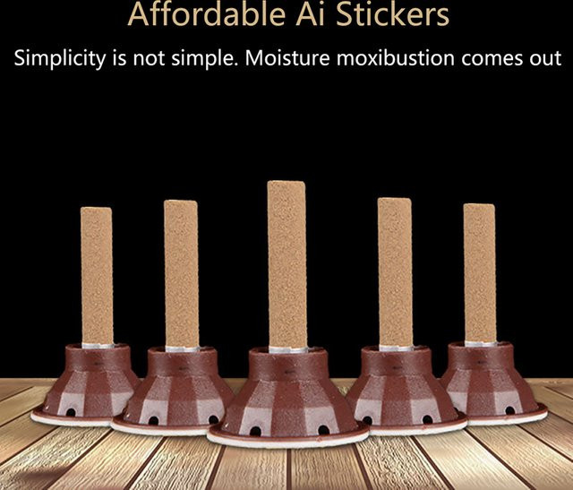 KuZHEN Moxibustion Tube Paste, 60 Stück, Beifuß Kerzen zur Akupunktur-Therapie - Bild 1