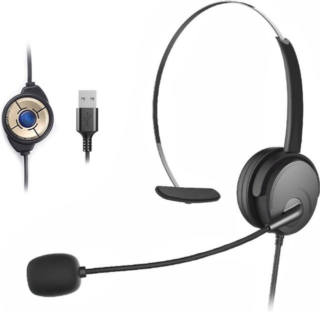 Honor Electronics OY131 Einohr-Headset USB-Kopfhörer In-Ear Schwarz - Bild 1
