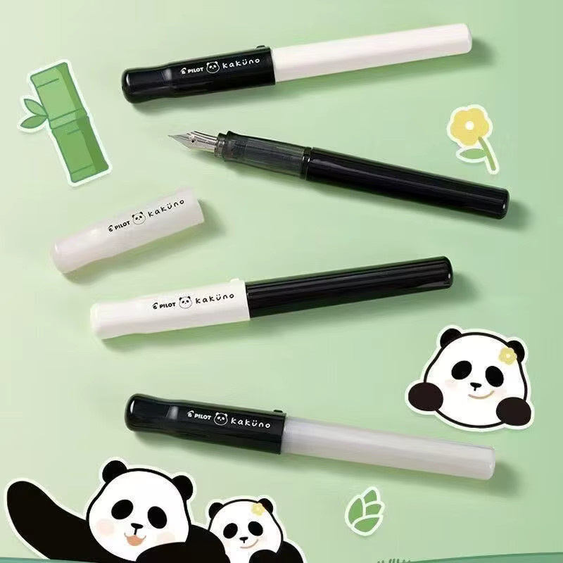 PILOT Kakuno Panda Limited Edition Füllfederhalter mit feiner Feder in Rosa und Mehrfarbig aus Kunstharz - Bild 2