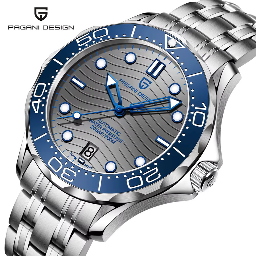 PAGANI DESIGN Armbanduhr Edelstahl, Keramiklünette, Saphirglas, Herren - Bild 7