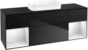 V&B Waschtischunterschrank Finion in Weiß lackiert, B/T/H: 160 x 50,1 x 50,1 cm - Bild 1