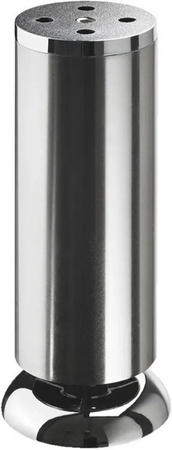Hettich Möbelfuß in Edelstahl-Optik Silber Durchmesser: 5 cm, Höhe: 15 cm