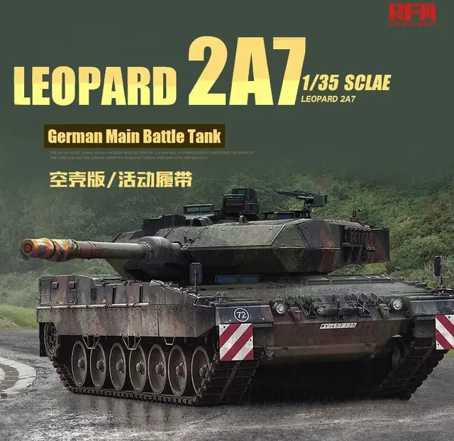 Ryefield Modell RM-5108 1/35 Leopard 2A7 Hauptkampfpanzer, Modellbausatz - Bild 1