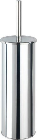 WENKO WC-Garnitur Basic aus Edelstahl in Silber mit Bürste, Höhe: 37,5 cm, Breite: 10,5 cm, Tiefe: 10,0 cm - Bild 1