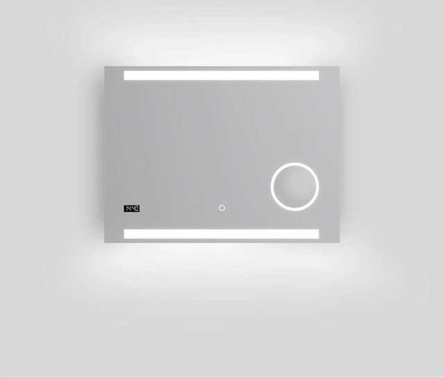 DSK Design LED-Lichtspiegel Conde in Silver, Rechteckig, B: 80 cm, H: 60 cm - Bild 1