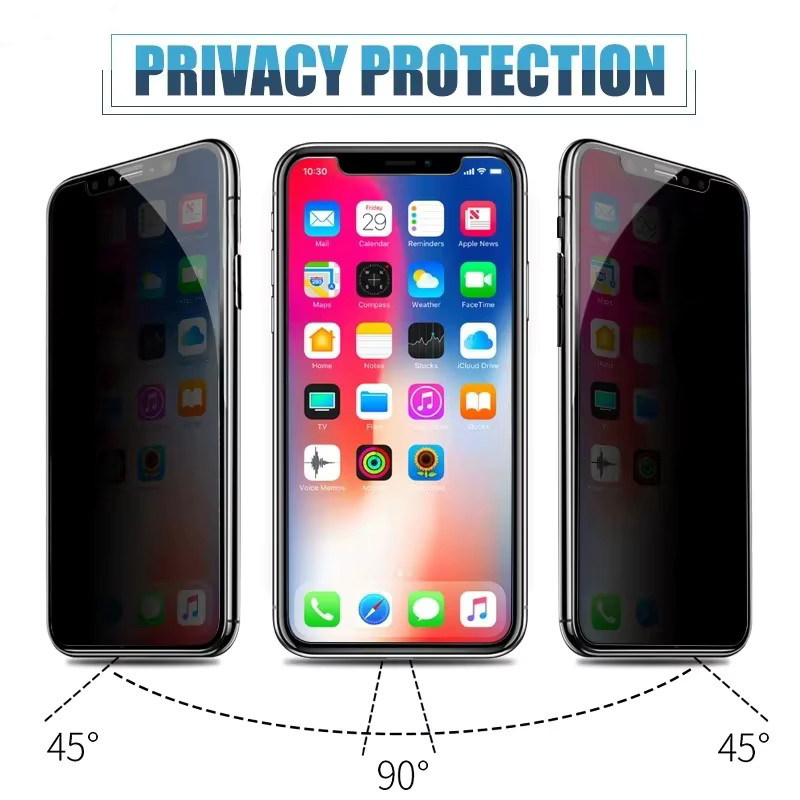 Sichtschutz Panzerglas aus gehärtetem Glas für Realme 2 3 5 Pro Q 5i 6i U1 Q5i X2 Pro Narzo 50i Prime 10 5G transparent - Bild 3