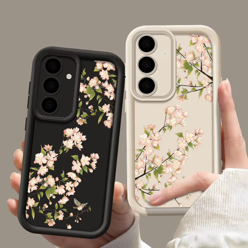 Stoßfeste Silikon Handyhülle mit Blumenmuster für Samsung Galaxy A17 A55 A56 A54 A53 A14 A34 A35 A36 A25 A15 A16 A26 5G in Rot und Mehrfarbig - Bild 2