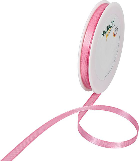Halbach Taftband aus Polyester in Rosa, Breite: 8 mm, Länge: 10 m - Bild 1