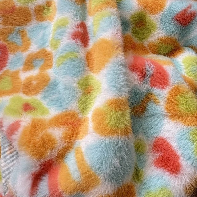 ZYFMPTEX Plüsch Stoff, Otter Kaninchen, Bunt / Mehrfarbig - Bild 1