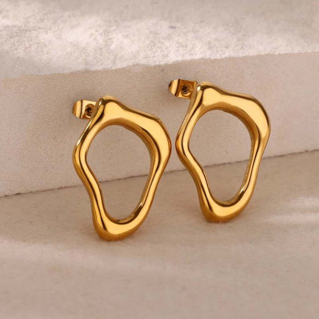 sharelucky Ohrstecker Edelstahl, Gold, Damen - Bild 1