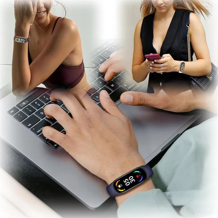 Uhrenarmband Silikon, Schwarz, Xiaomi Mi Band 8-8 NFC, Unisex - Bild 1