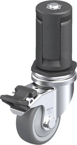 Blickle LRA-TPA 50KF-FI-ER05 Lenkrolle mit Feststeller in Grau und Silber, Rad-Durchmesser: 50 mm, Tragfähigkeit: 50 kg - Bild 1