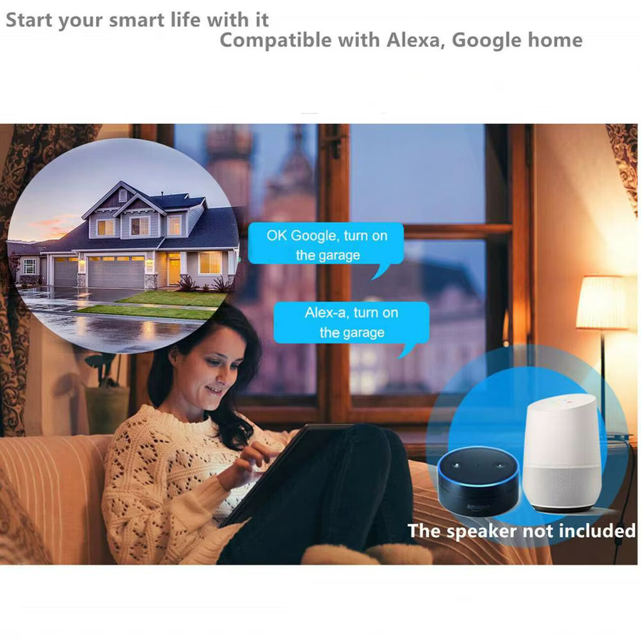 Scimagic-RC eWelink WLAN Smart Garagentoröffner mit 433 RF-Controller und Alexa-Timer in Weiß - Bild 2
