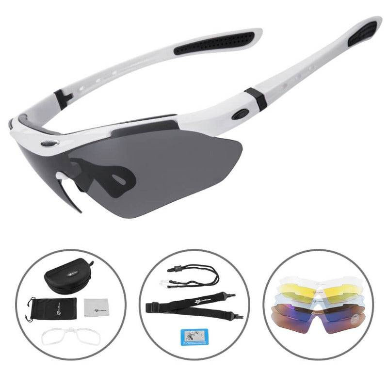 ROCKBROS Sportsonnenbrille, Weiß, Vollrand, polarisiert - Bild 1