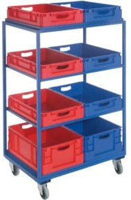 Kappes Beistell- und Kommissionierwagen Mod. 35 aus Stahl in Blau und Multicolour - Bild 1