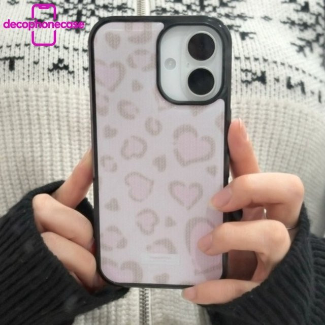 DecoPhone Handyhülle mit Leopardenmuster und Herz in Pink für iPhone 11 bis iPhone 17 Pro Max - Bild 1