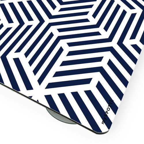 mySPOTTI Mini-Spritzschutz Svenson aus Aluverbund in Blau-Weiß mit grafischem Design, B/H: 41,0 x 59,0 cm - Bild 2