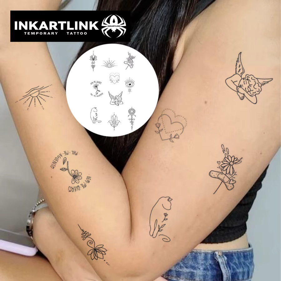 INKARTLINK Temporäre Tattoo Aufkleber, Wasserdicht - Bild 2