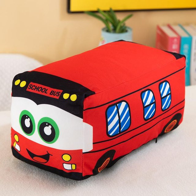 Kidsly Fahrzeug Bus Auto Plüsch Spielzeug, rot, 20cm - Bild 1