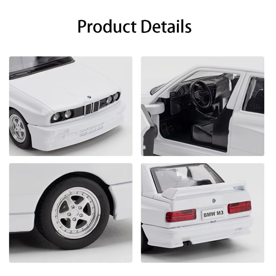 MAKEDA BMW M3 1987, Automodell, 1:36, Metall, Schwarz - Bild 2
