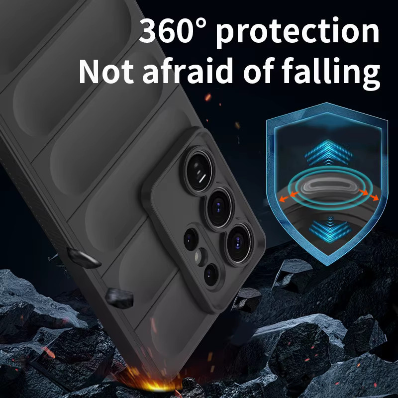 Stoßfeste Panzerhülle für Samsung Galaxy S26 S25 S24 Ultra Plus S25FE S24FE S25Edge in Schwarz und Blau - Bild 2