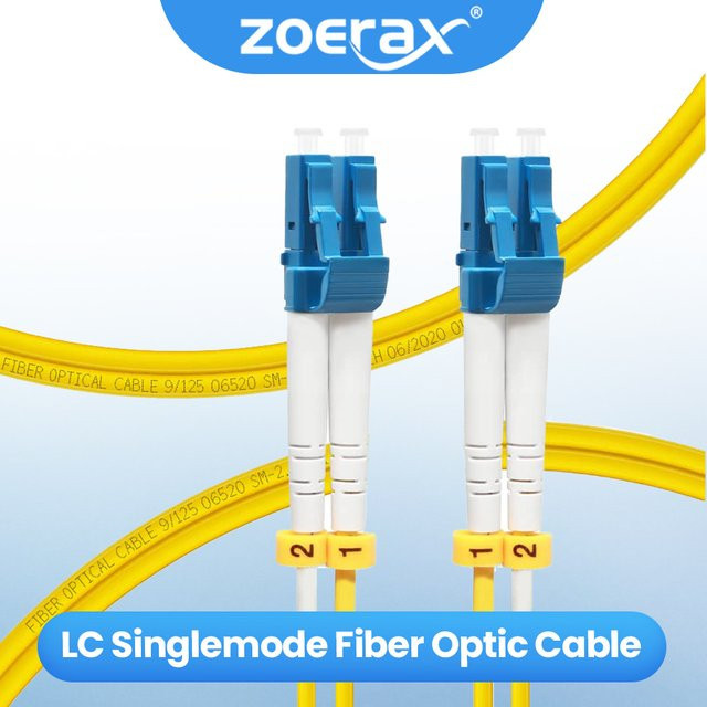 ZOERAX OS2 LC-LC Duplex Single Mode Glasfaserkabel 9/125μm SMF, Gelb - Bild 1