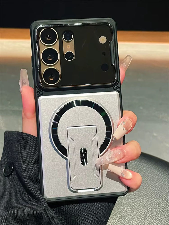 SUNWARD Stoßfeste MagSafe Handyhülle mit magnetischer Kamerahalterung für Samsung Galaxy S26, S25 FE, S24, S23 Ultra, A57, A37, A17, A07, A36 in Schwarz und Rot - Bild 3