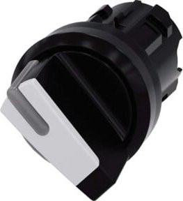 Siemens Indus.Sector Knebelschalter 22mm rund in Weiss 3SU1002-2BF60-0AA0 - Bild 1