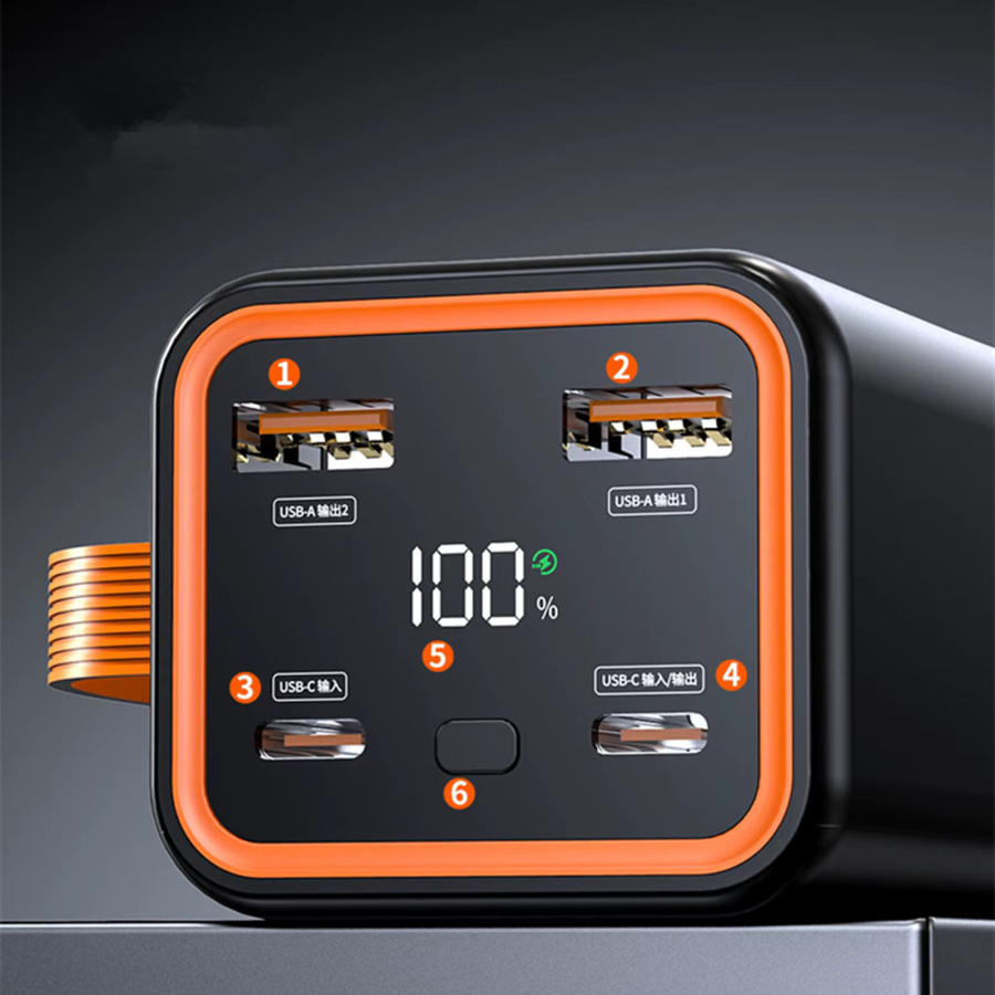 DIY Powerbank Gehäuse für 4 Stück 21700 Batterien mit LCD-Display und Schnellladefunktion in Weiß - Bild 3