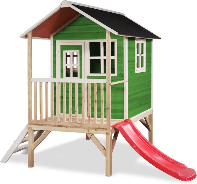 EXIT Toys Loft 300 Holzspielhaus in Grün, B/H/T: 190 x 215 x 269 cm - Bild 1