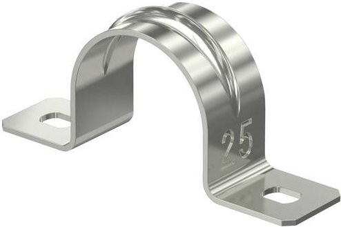 OBO Bettermann Befestigungsschelle aus Metall in Silber, 100 Stück - Bild 1