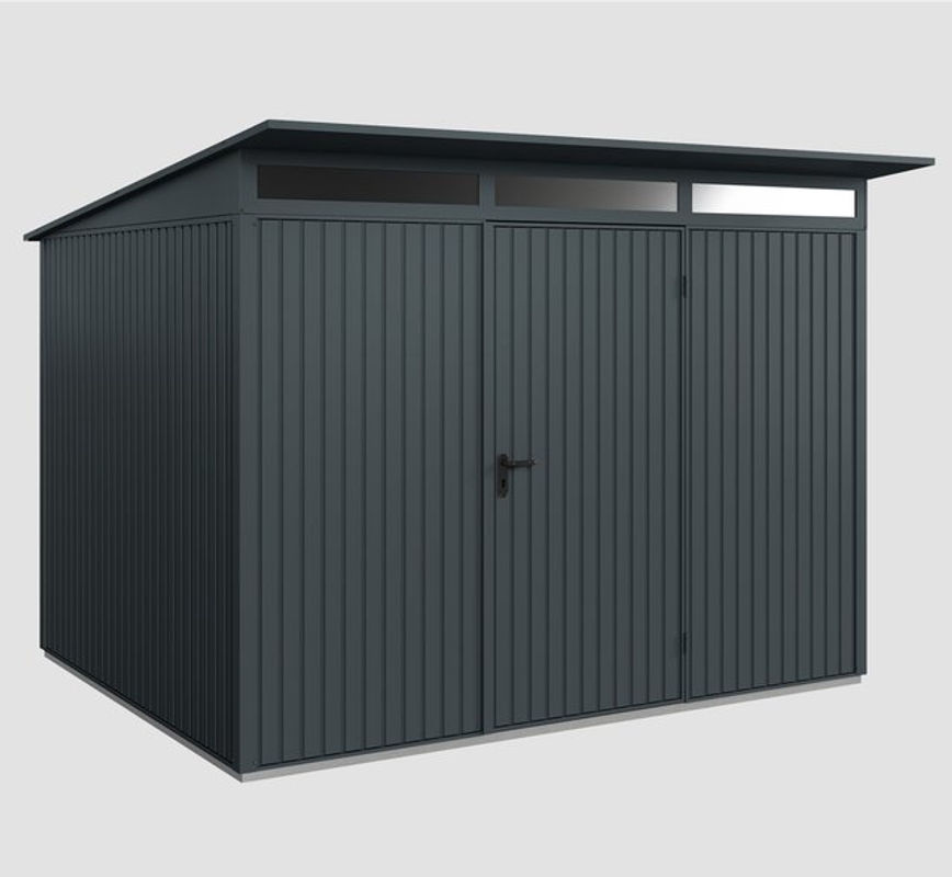 Ecostar Gerätehaus Trend-P aus Metall in Grau mit B/H/T: 302,8 x 232,3 x 238 cm - Bild 4