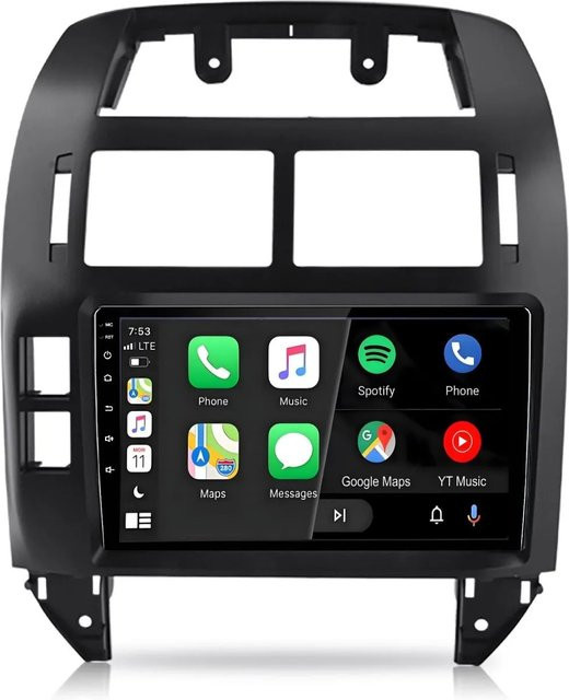 Junsun Autoradio mit Bluetooth für VW Volkswagen Polo 2001-2009 in Schwarz - Bild 1