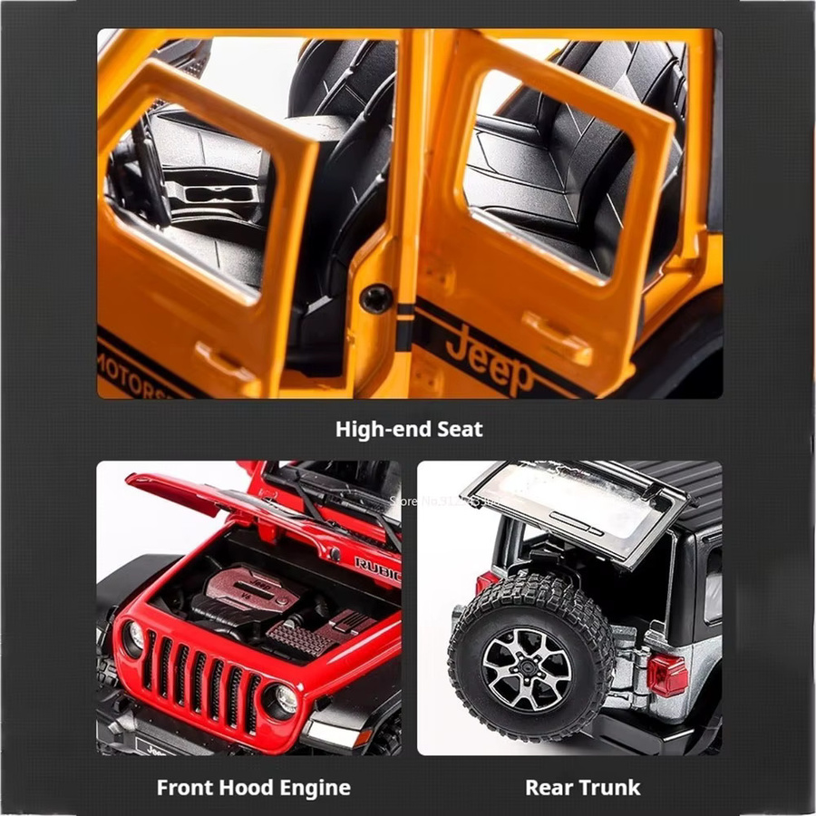 RMZ city Wrangler G63 6X6 Automodell, 1:22 Maßstab, mit Licht und Sound, rot - Bild 4