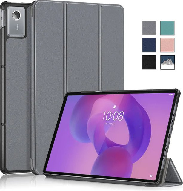 Magnetische Trifold Smart Cover Hülle für Lenovo Idea Tab Plus 12,1 Zoll TB361FU und TB365FC in Blau oder Grau - Bild 1