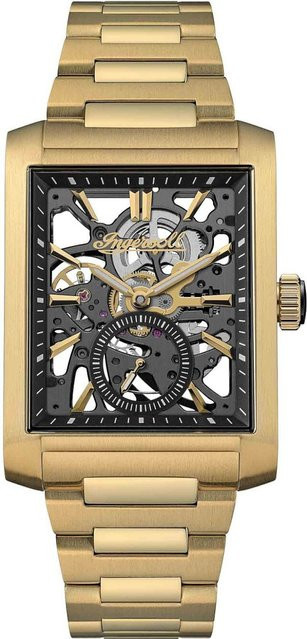 Ingersoll Herrenuhr, Handaufzug, Edelstahl, Schwarz, 33 mm, 5 ATM - Bild 1