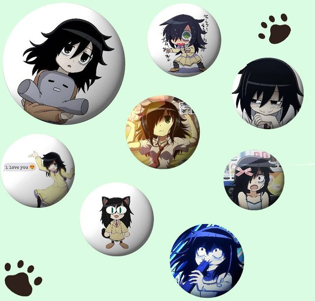 52TOYS Brosche T-Tomoko Kuroki, Weißblech, Metall - Bild 1