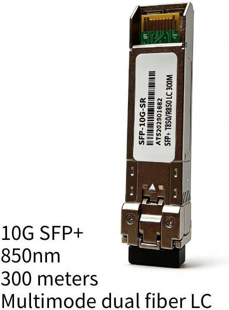 tapirapeco 10G SR SFP+ Dual Fiber LC SFP-Modul Multimode 850nm 300m Duplex SFP-10G-SR in Silber - Bild 1